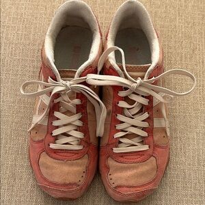 Diesel pink and cream colored  Lace-Up Sneakers